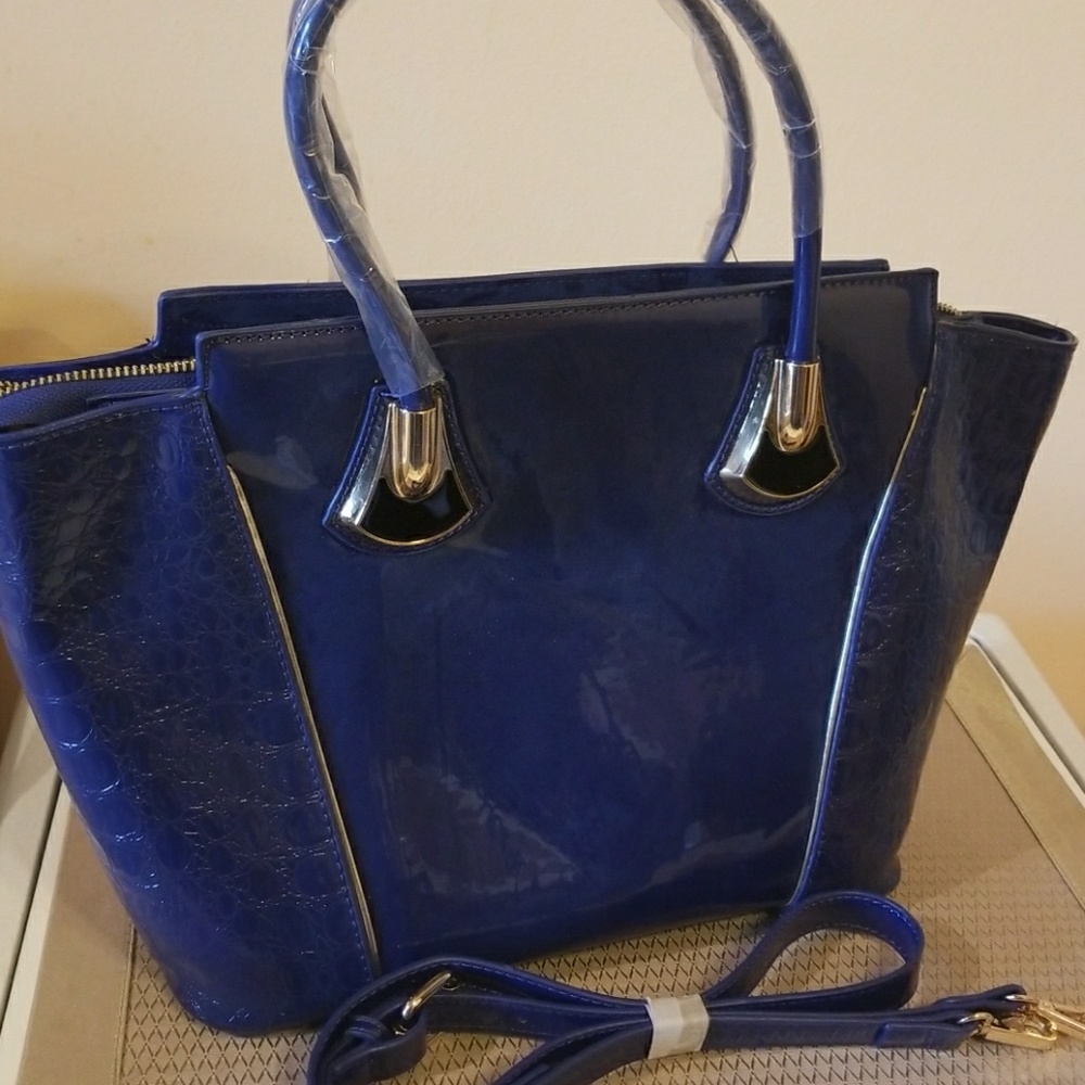 Royal Blue Patent Handbag